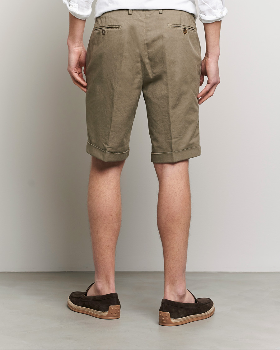 Hombres | Pantalones cortos | Briglia 1949 | Linen/Cotton Shorts Olive