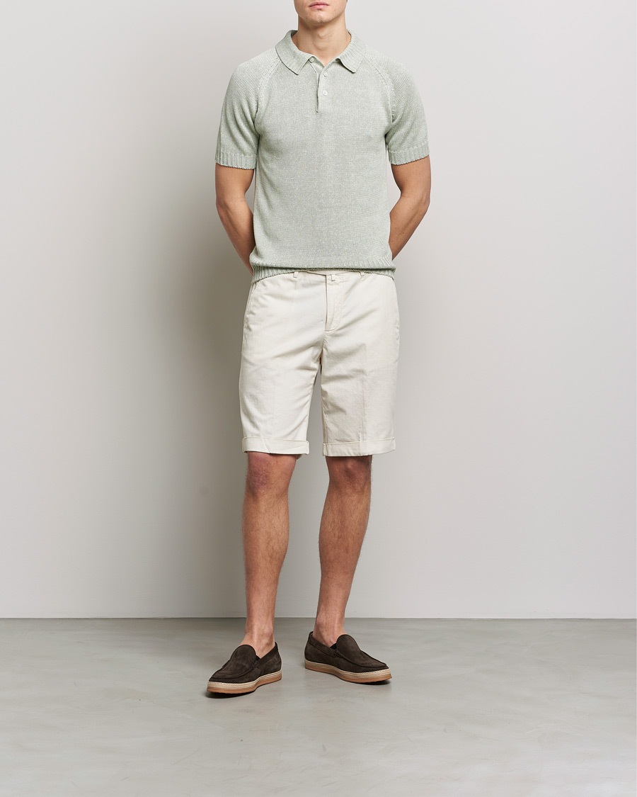 Hombres | Pantalones cortos | Briglia 1949 | Linen/Cotton Shorts Cream
