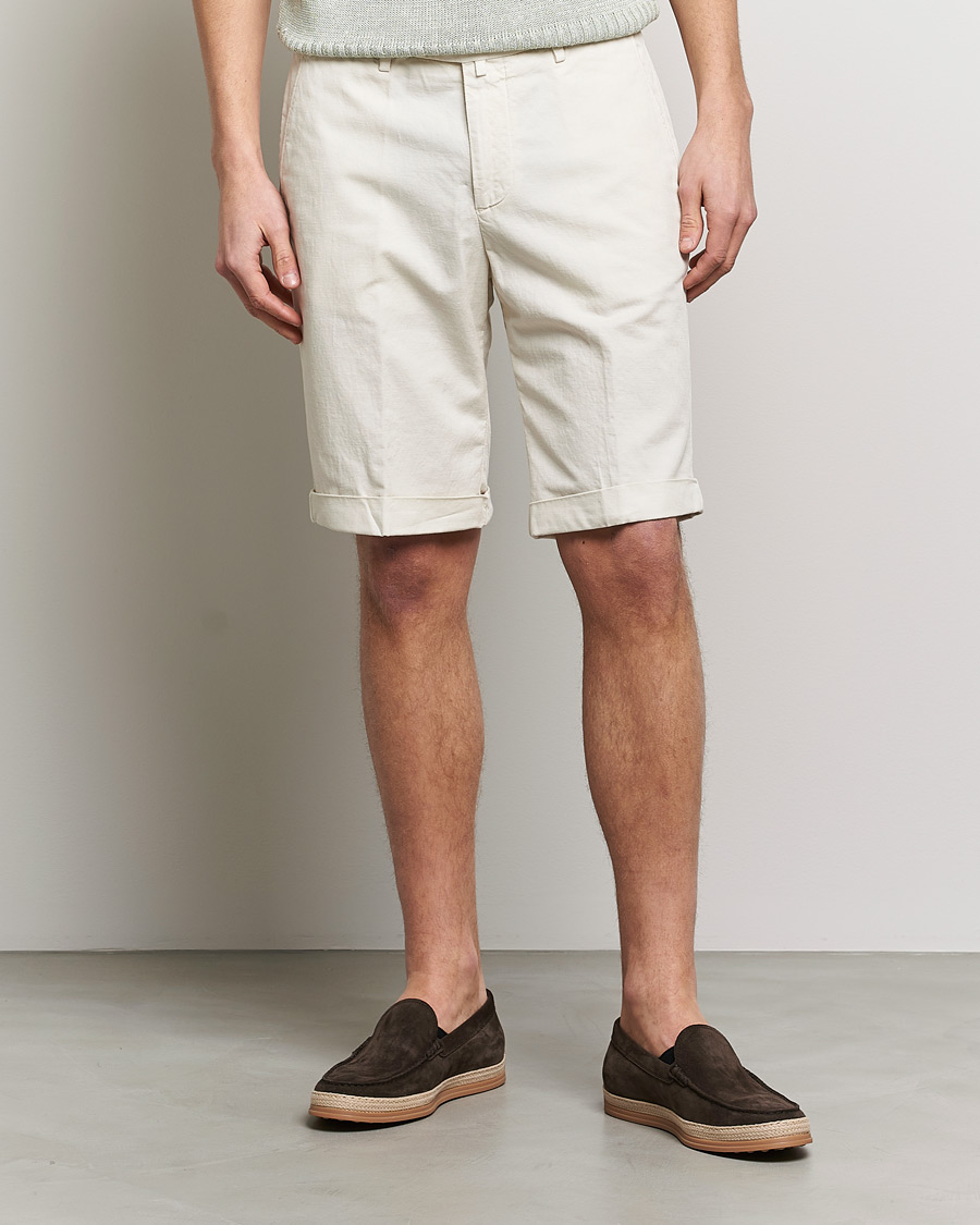 Hombres | Pantalones cortos | Briglia 1949 | Linen/Cotton Shorts Cream