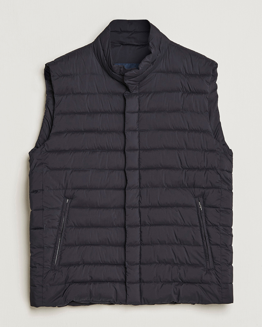 Hombres | Chalecos | Herno | Nuage Matt Nylon Vest Midnight