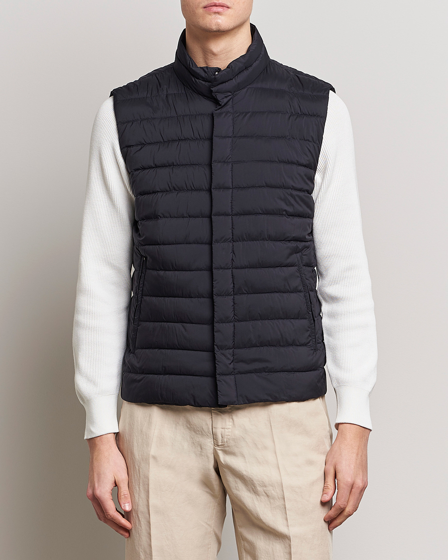 Hombres | Chalecos | Herno | Nuage Matt Nylon Vest Midnight