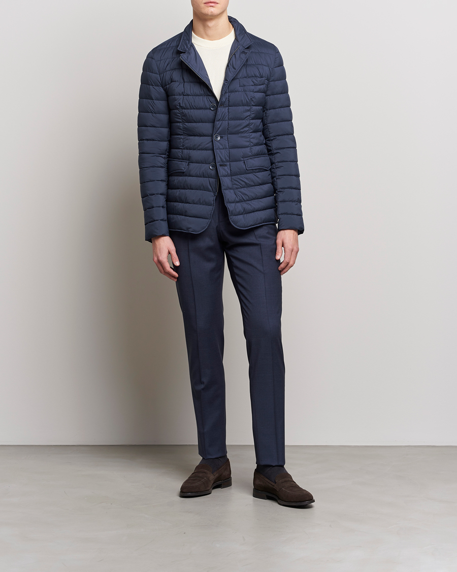 Hombres | Abrigos y chaquetas | Herno | Nuage Matt Nylon Blazer Navy