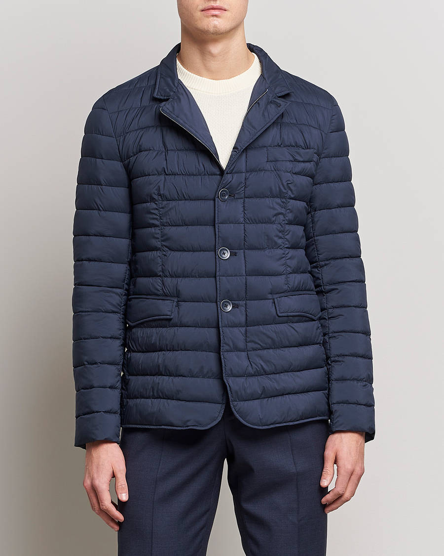 Hombres | Abrigos y chaquetas | Herno | Nuage Matt Nylon Blazer Navy