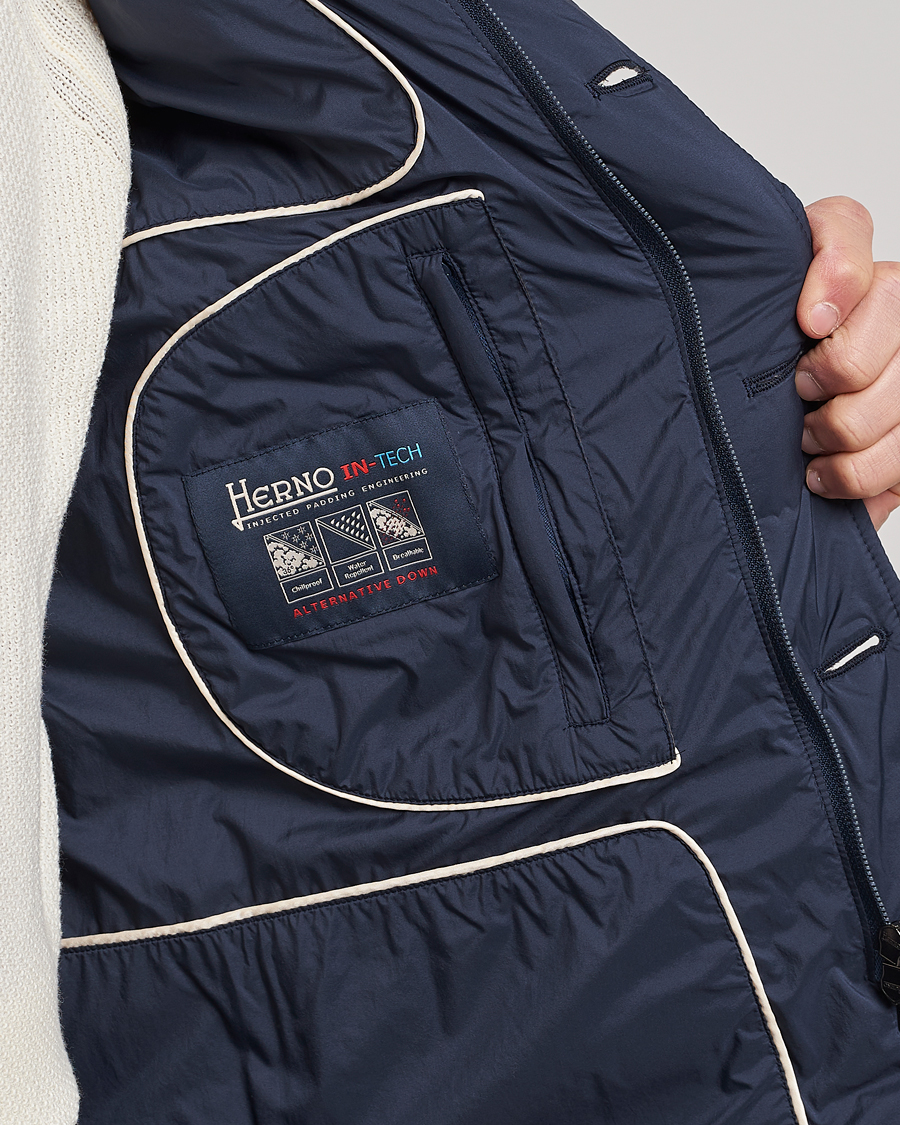 Hombres | Abrigos y chaquetas | Herno | Nuage Matt Nylon Blazer Navy