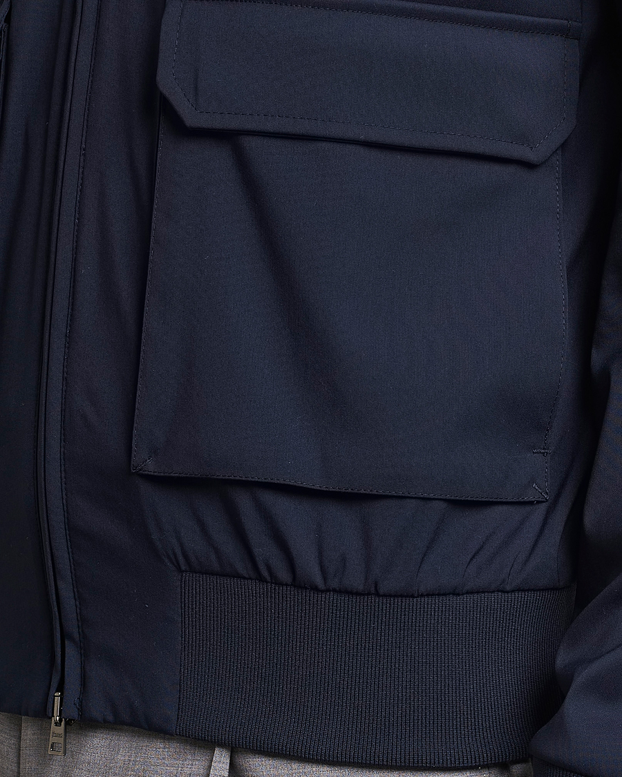 Hombres | Abrigos y chaquetas | Herno | Loro Piana Harrington Jacket Navy