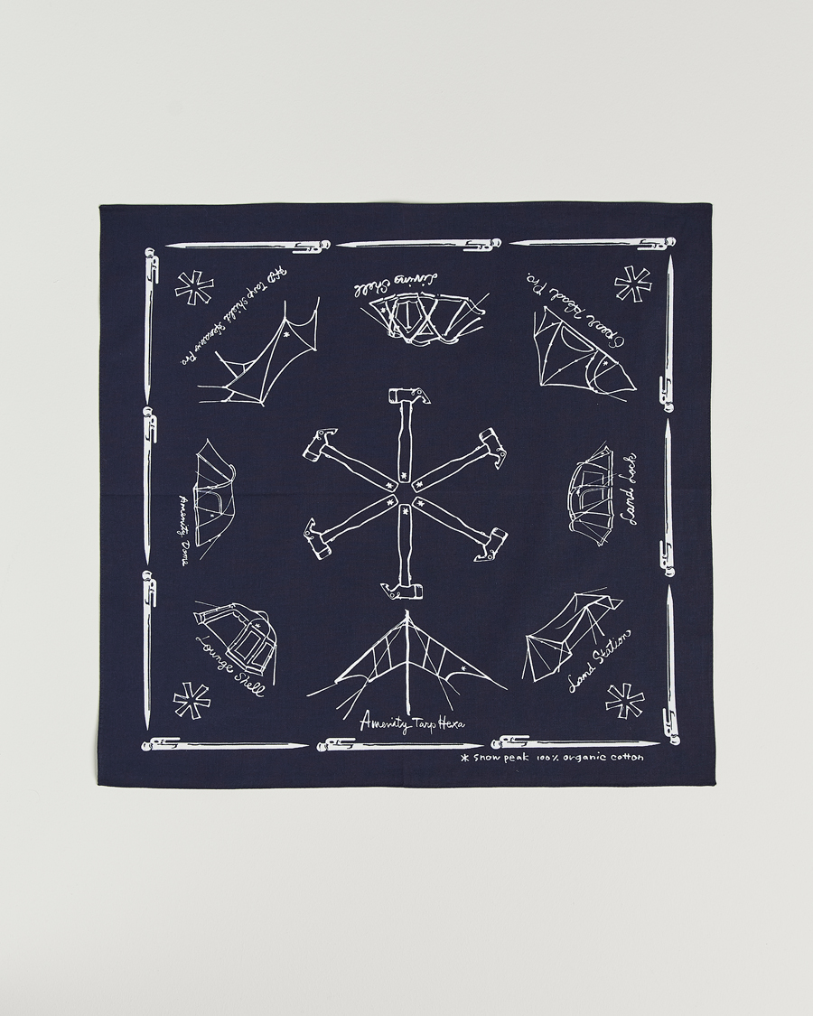 Hombres | Snow Peak OG Cotton Noaspbi Bandana Navy | Snow Peak | OG Cotton Noaspbi Bandana Navy