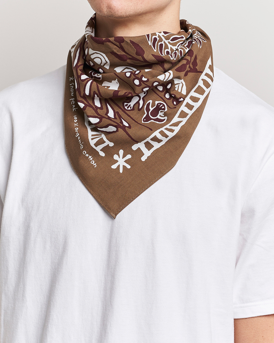 Hombres | Snow Peak OG Cotton Nordic Bandana Brown | Snow Peak | OG Cotton Nordic Bandana Brown