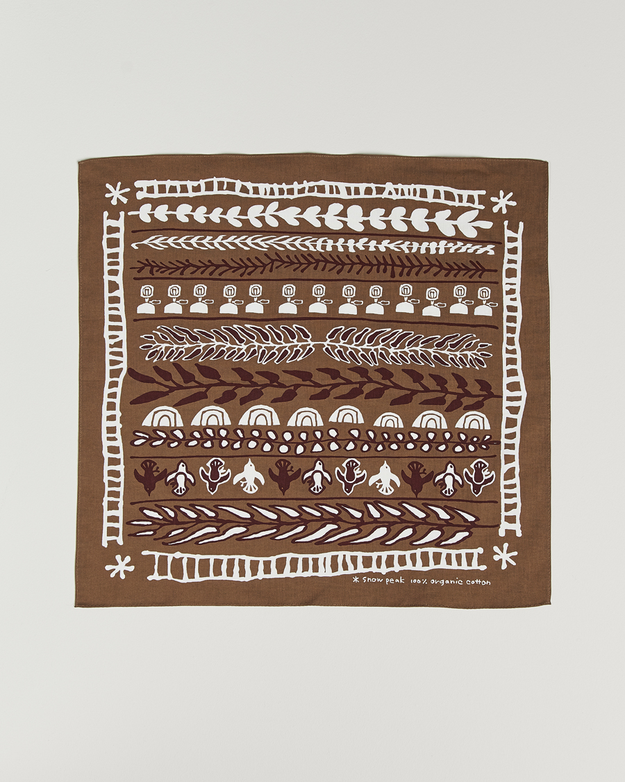 Hombres | Snow Peak OG Cotton Nordic Bandana Brown | Snow Peak | OG Cotton Nordic Bandana Brown