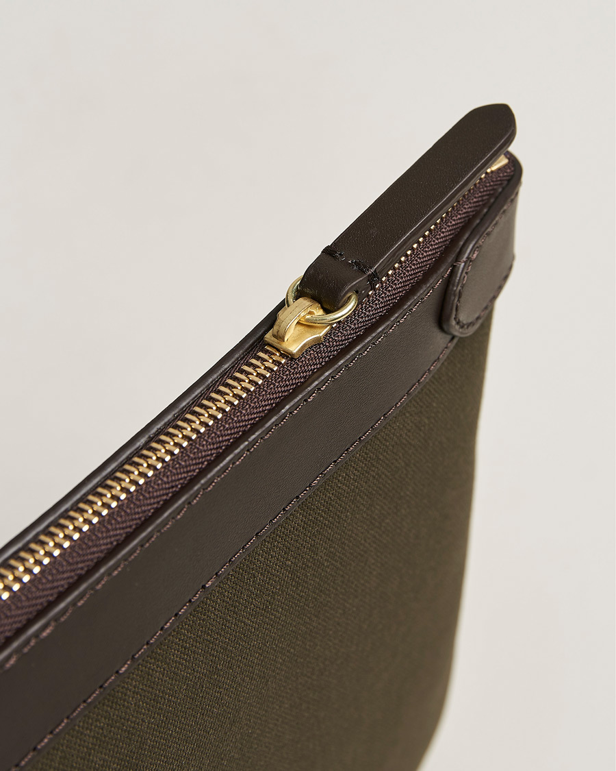 Hombres | Bolsos | Mismo | M/S Nylon Pouch Large Army/Dark Brown