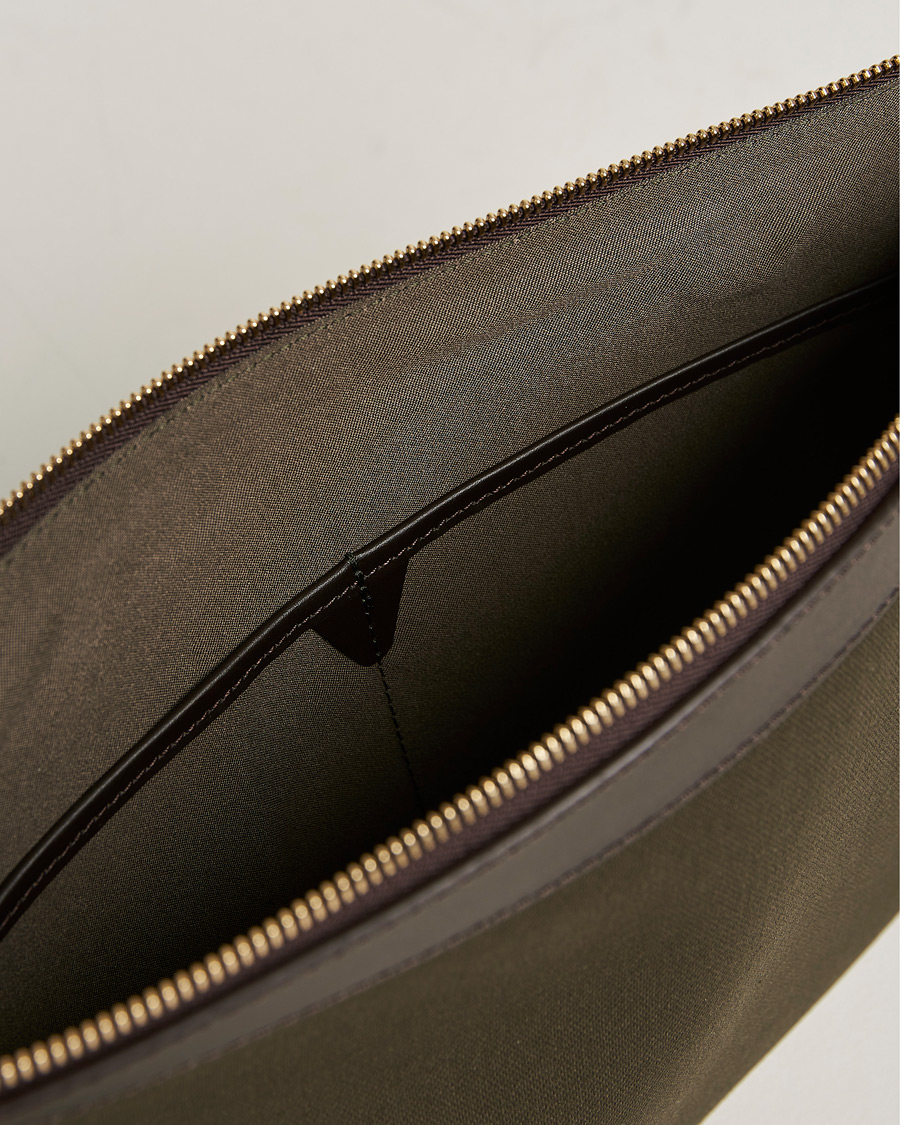 Hombres | Bolsos | Mismo | M/S Nylon Pouch Large Army/Dark Brown