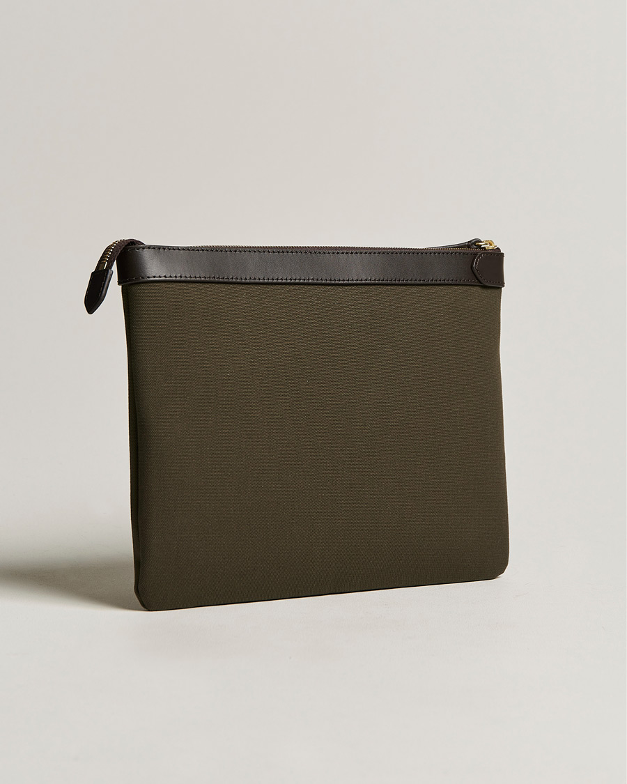 Hombres | Bolsos | Mismo | M/S Nylon Pouch Large Army/Dark Brown