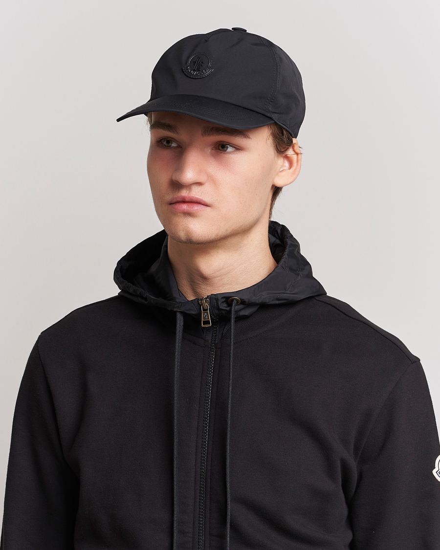 Hombres | Moncler Tonal Logo Baseball Cap Black | Moncler | Tonal Logo Baseball Cap Black
