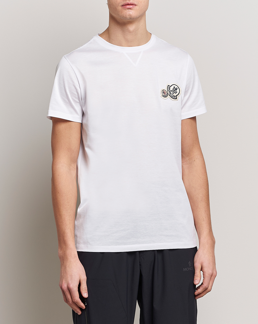 Hombres | Camisetas | Moncler | Double Logo T-Shirt White