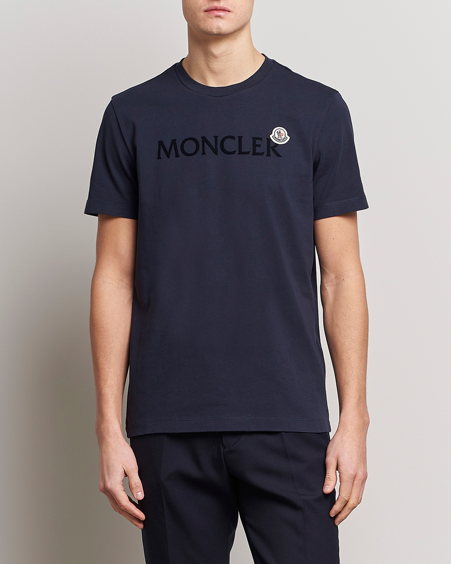 Hombres | Camisetas | Moncler | Lettering T-Shirt Navy