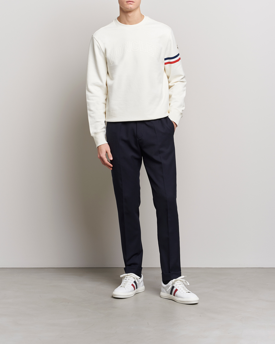 Hombres | Jerséis y prendas de punto | Moncler | Armband Logo Sweatshirt White