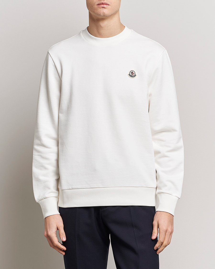 Hombres | Jerséis y prendas de punto | Moncler | Logo Patch Sweatshirt White
