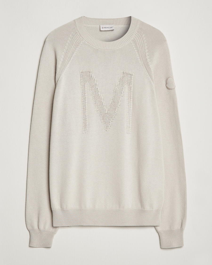Hombres | Jerséis y prendas de punto | Moncler | Embroidered Sweater Beige