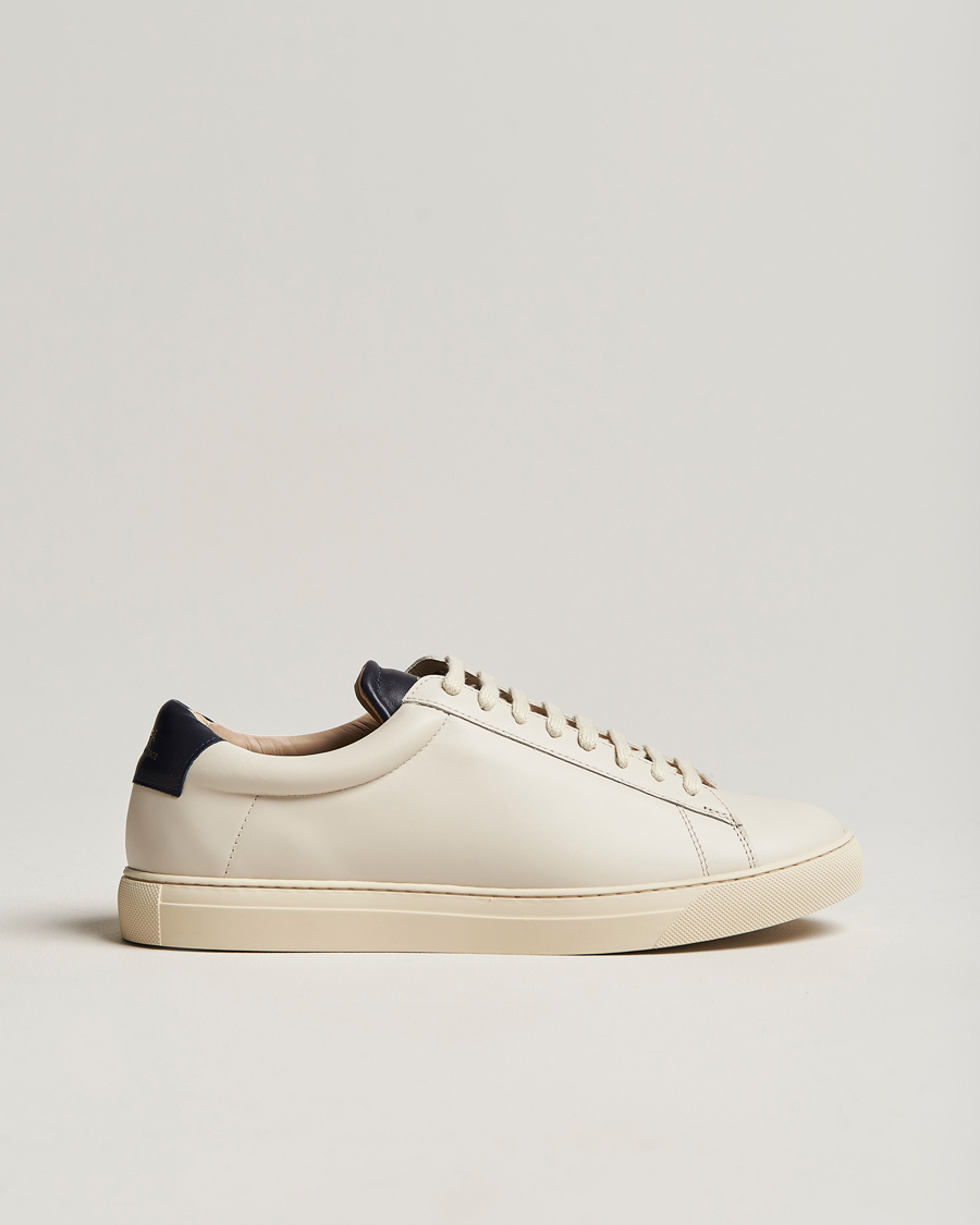 Hombres | Zespà ZSP4 Nappa Leather Sneakers Off White/Navy | Zespà | ZSP4 Nappa Leather Sneakers Off White/Navy