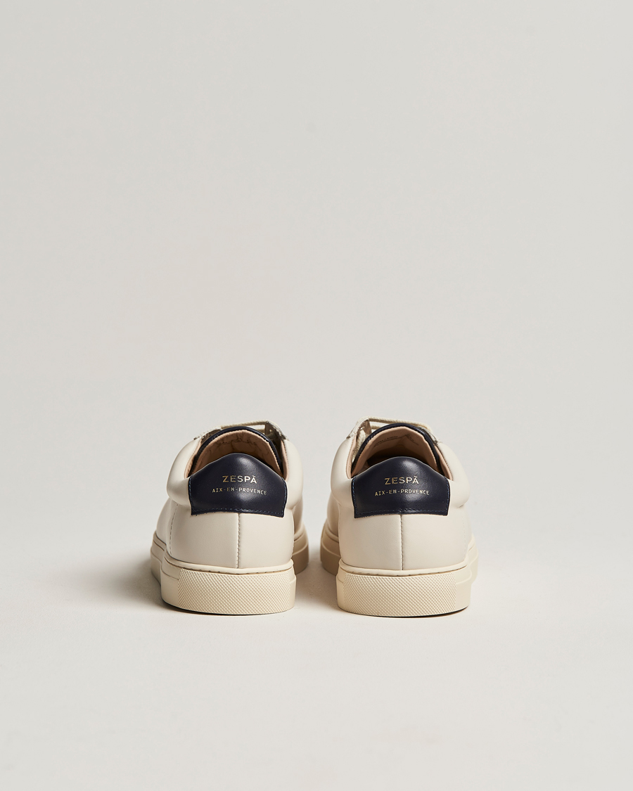 Hombres | Zespà ZSP4 Nappa Leather Sneakers Off White/Navy | Zespà | ZSP4 Nappa Leather Sneakers Off White/Navy