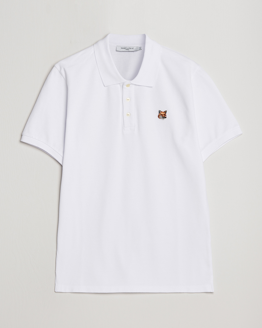 Hombres | Polos | Maison Kitsuné | Fox Head Polo White
