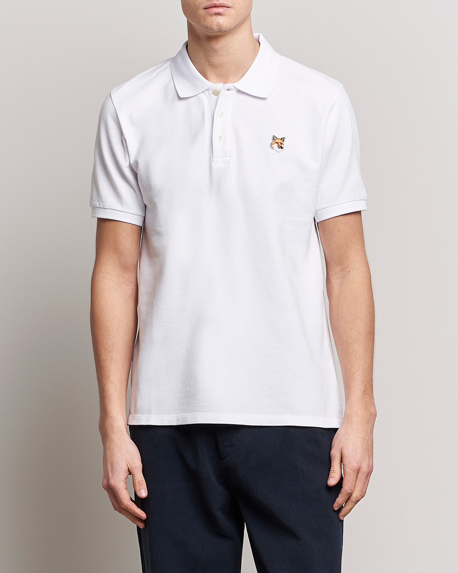 Hombres | Polos | Maison Kitsuné | Fox Head Polo White