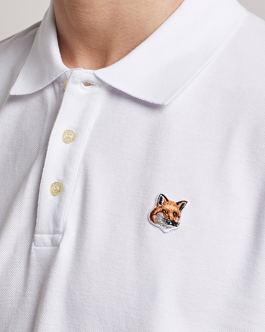 Hombres | Polos | Maison Kitsuné | Fox Head Polo White