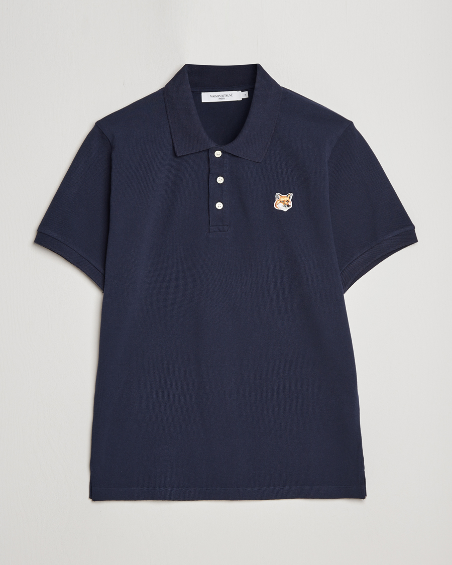 Hombres | Polos | Maison Kitsuné | Fox Head Polo Navy