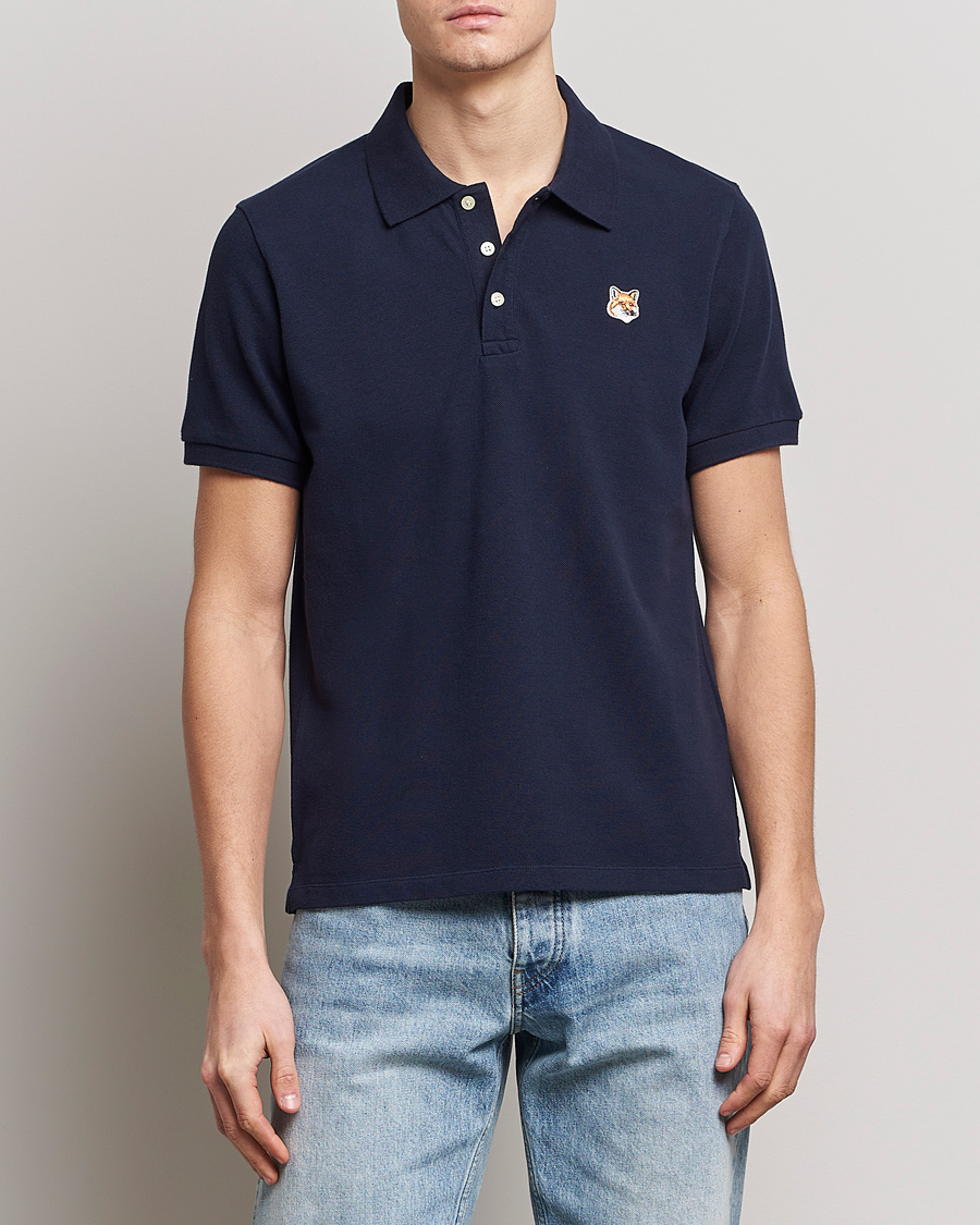 Hombres | Polos | Maison Kitsuné | Fox Head Polo Navy