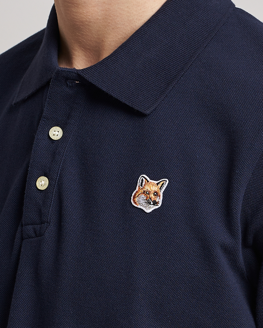 Hombres | Polos | Maison Kitsuné | Fox Head Polo Navy
