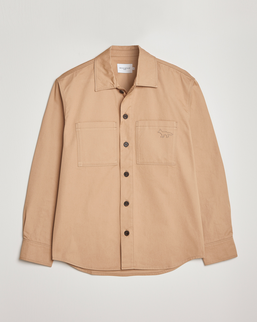 Hombres | Abrigos y chaquetas | Maison Kitsuné | Cotton Shirt Jacket Beige