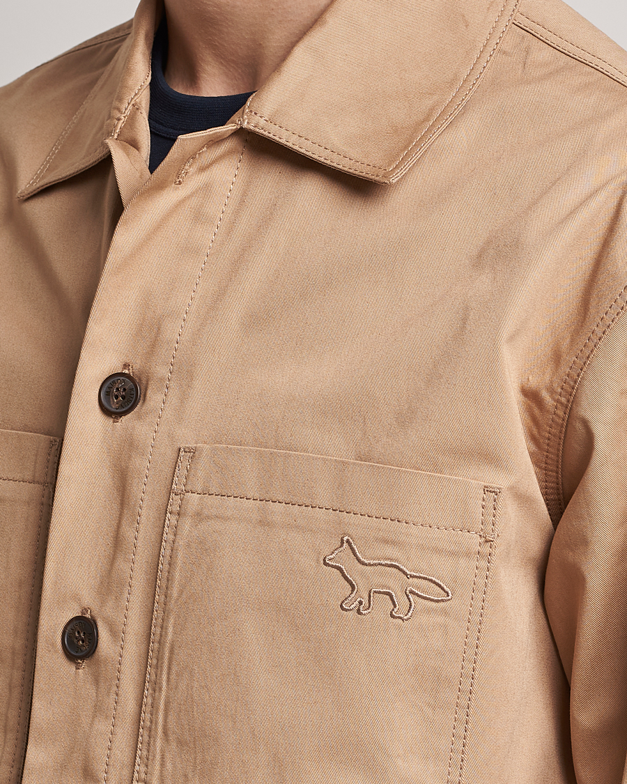 Hombres | Abrigos y chaquetas | Maison Kitsuné | Cotton Shirt Jacket Beige