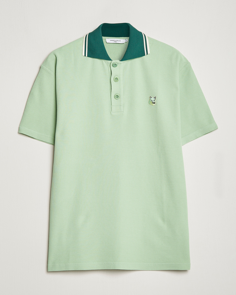 Hombres | Polos | Maison Kitsuné | Tonal Fox Head Polo Mint