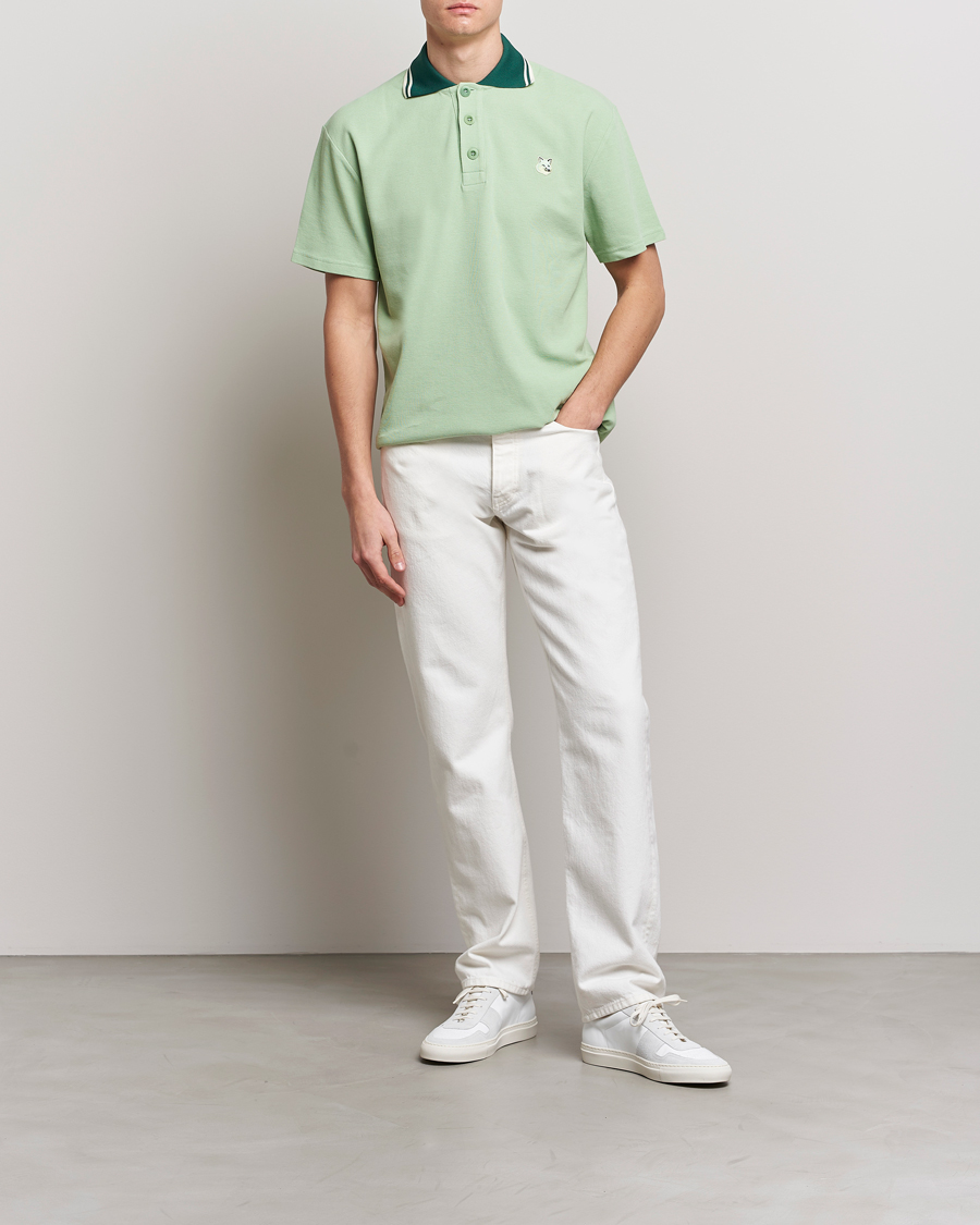 Hombres | Polos | Maison Kitsuné | Tonal Fox Head Polo Mint