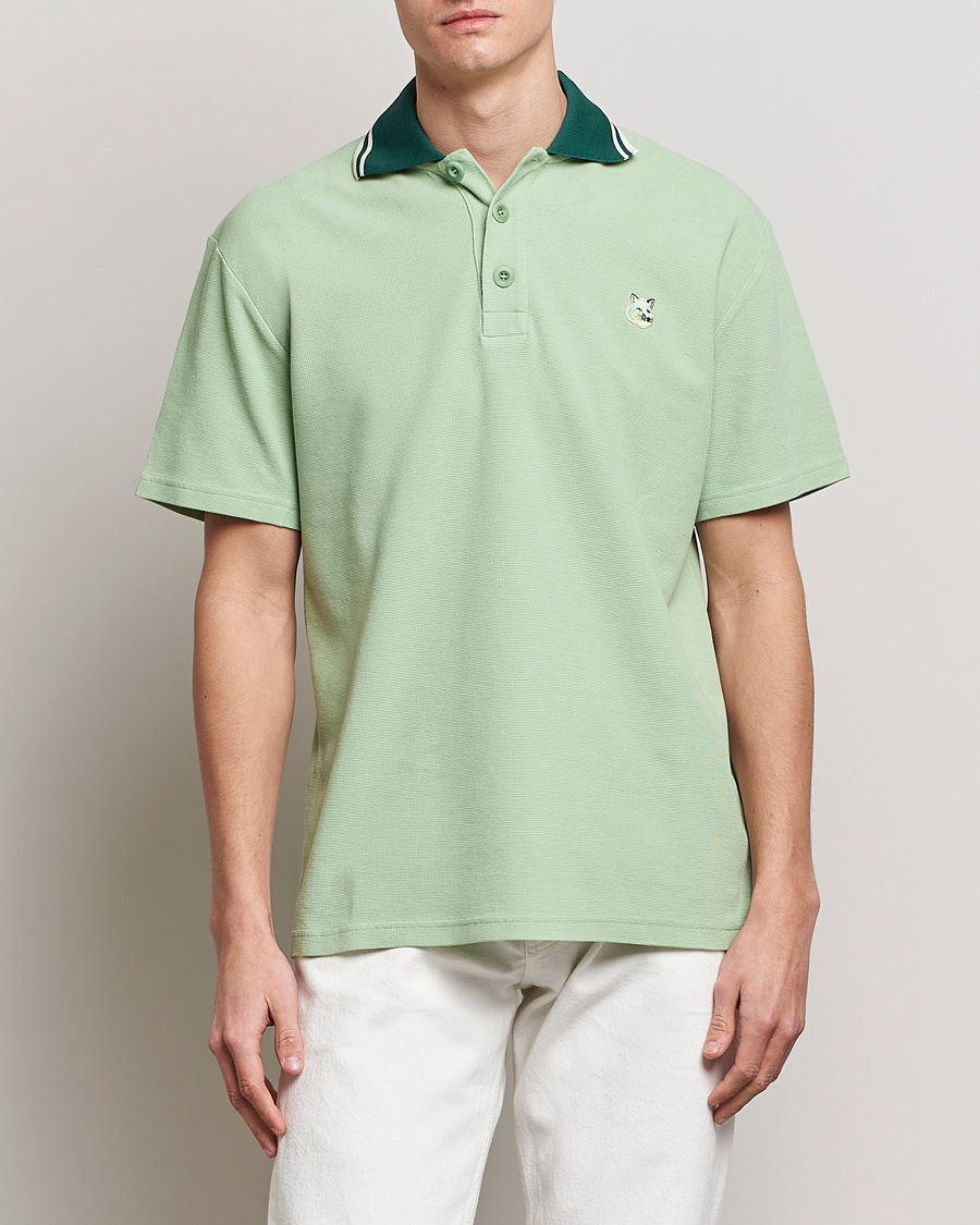Hombres | Polos | Maison Kitsuné | Tonal Fox Head Polo Mint