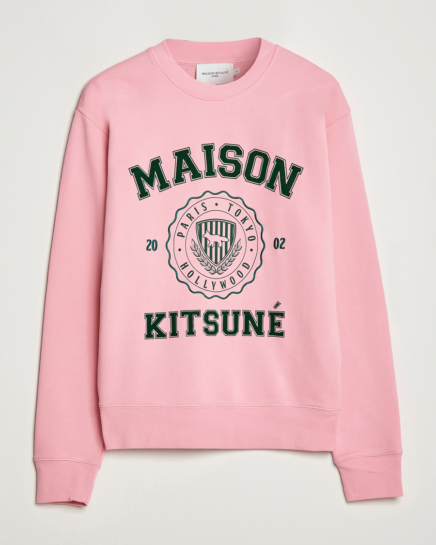 Hombres | Jerséis y prendas de punto | Maison Kitsuné | Varsity Comfort Sweatshirt Strawberry