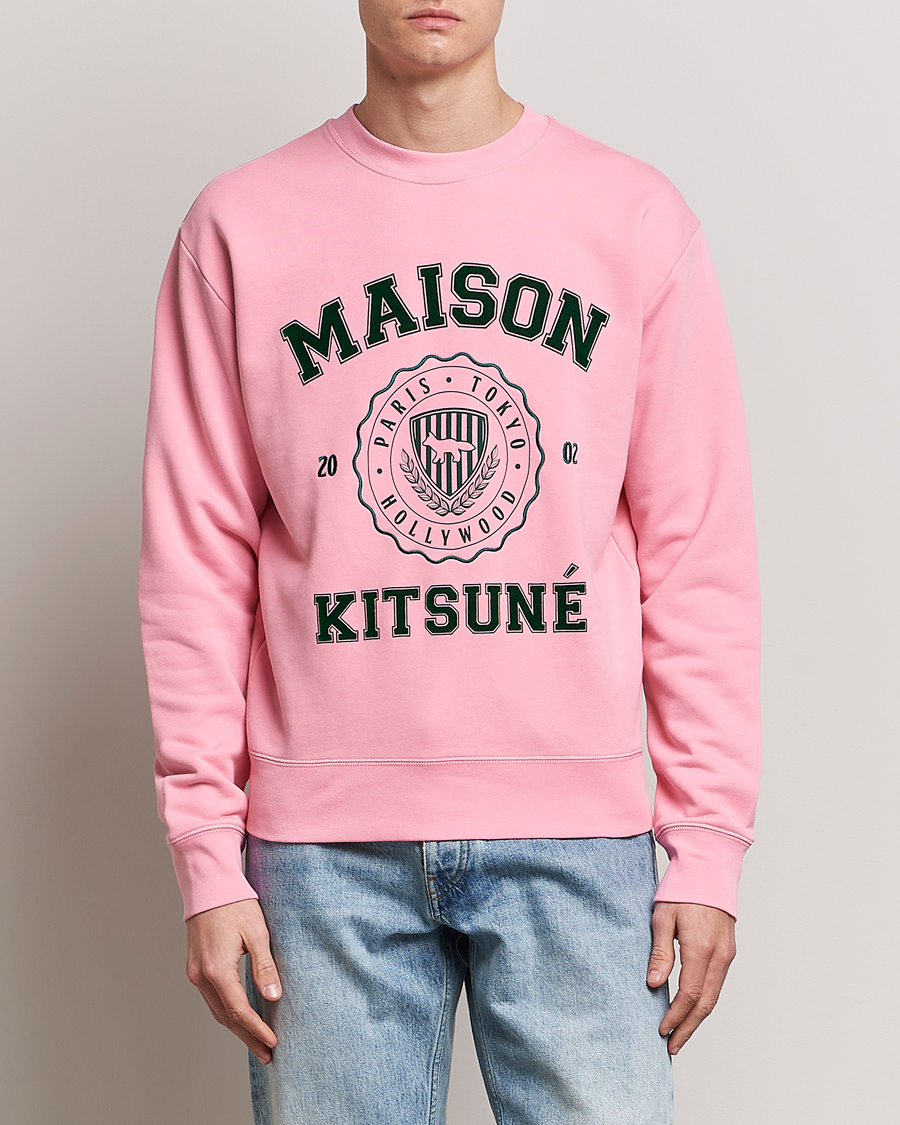 Hombres | Jerséis y prendas de punto | Maison Kitsuné | Varsity Comfort Sweatshirt Strawberry