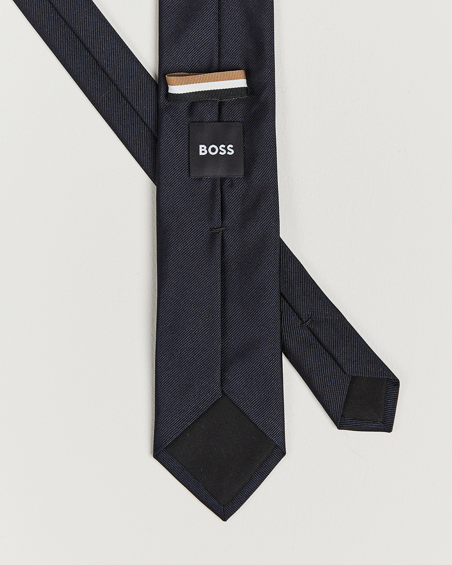 Hombres | Silk 7,5 cm Tie Dark Blue | BOSS BLACK | Silk 7,5 cm Tie Dark Blue