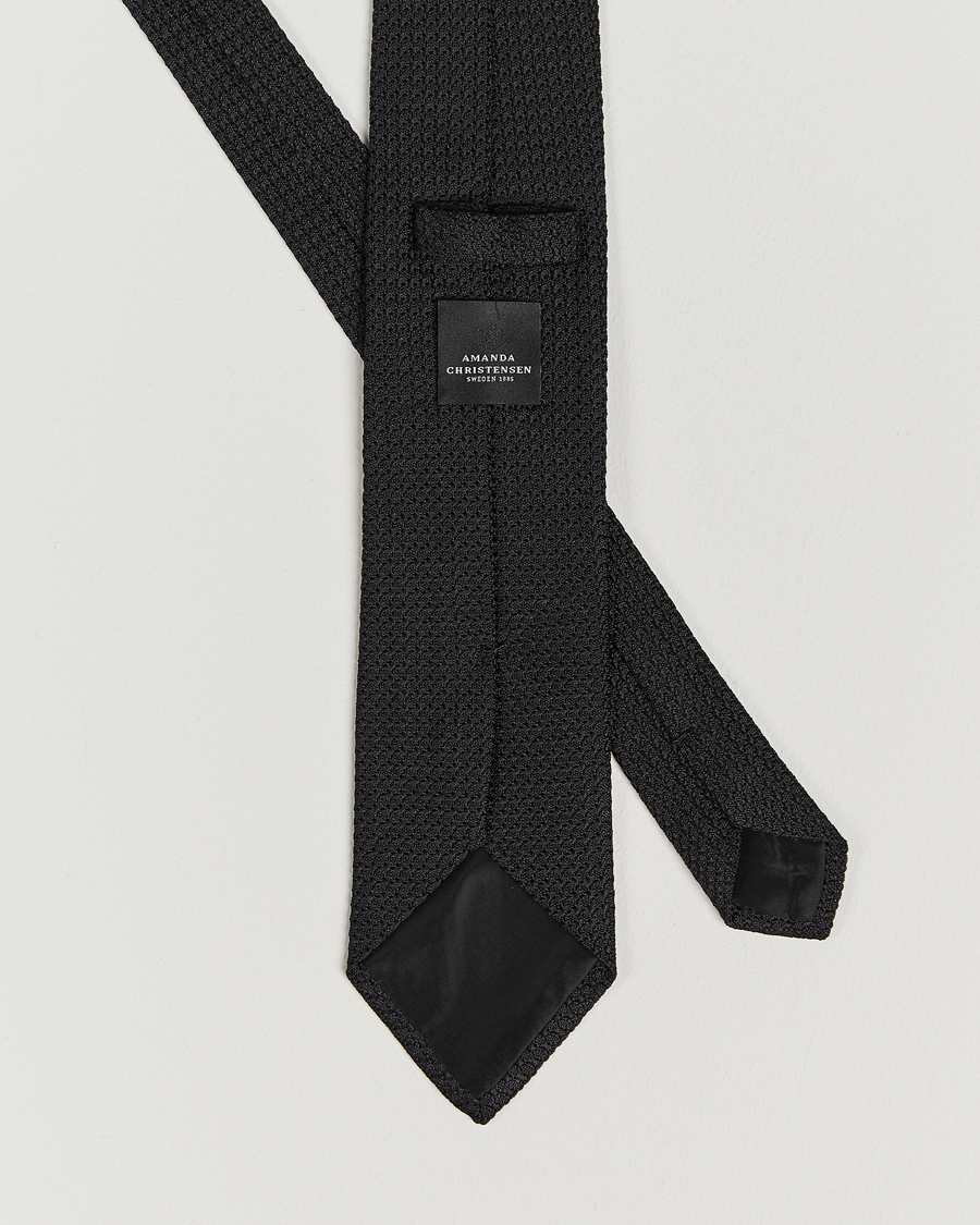 Hombres | Corbatas | Amanda Christensen | Silk Grenadine 8 cm Tie Black