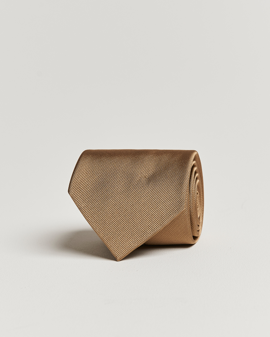Hombres | Corbatas | Amanda Christensen | Plain Classic Tie 8 cm Sand