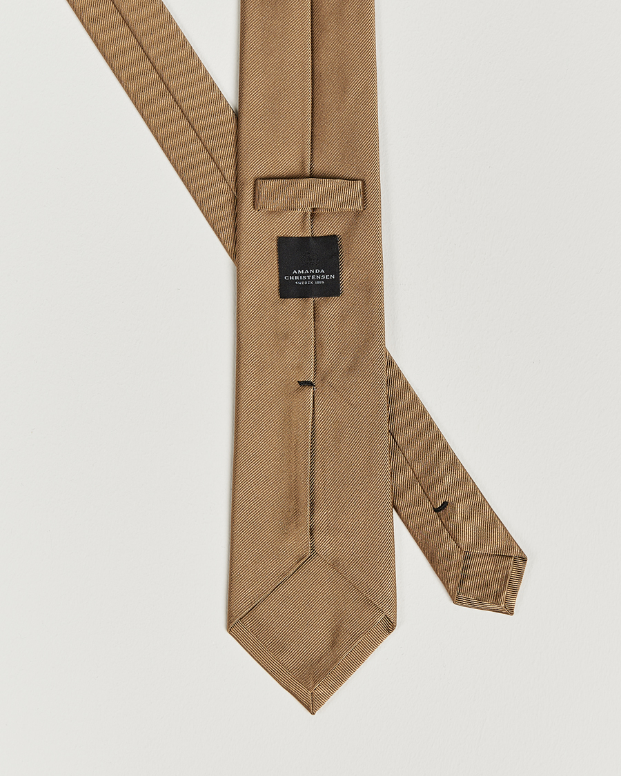 Hombres | Corbatas | Amanda Christensen | Plain Classic Tie 8 cm Sand