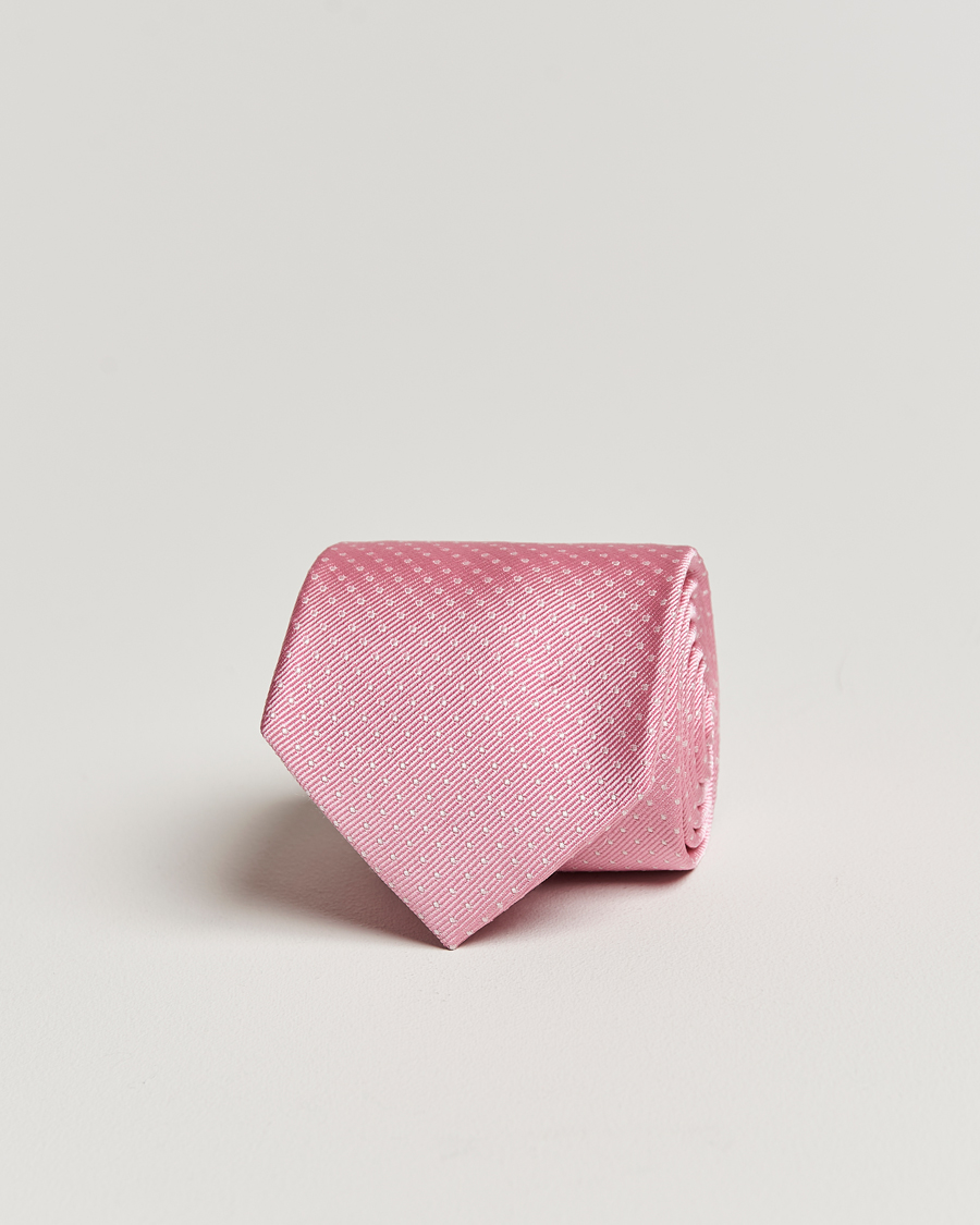 Hombres | Amanda Christensen Micro Dot Classic Tie 8 cm Pink/White | Amanda Christensen | Micro Dot Classic Tie 8 cm Pink/White