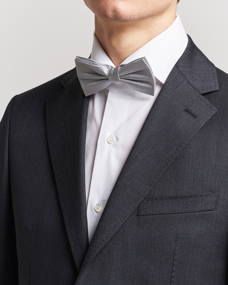 Hombres | Amanda Christensen Pre Tie Silk Silver | Amanda Christensen | Pre Tie Silk Silver