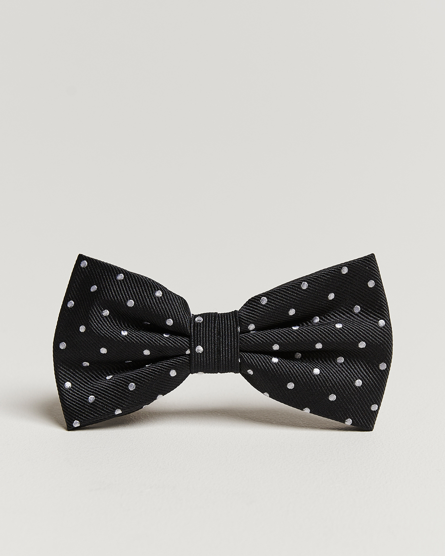 Hombres | Amanda Christensen Dot Pre Tie Silk Black/White | Amanda Christensen | Dot Pre Tie Silk Black/White