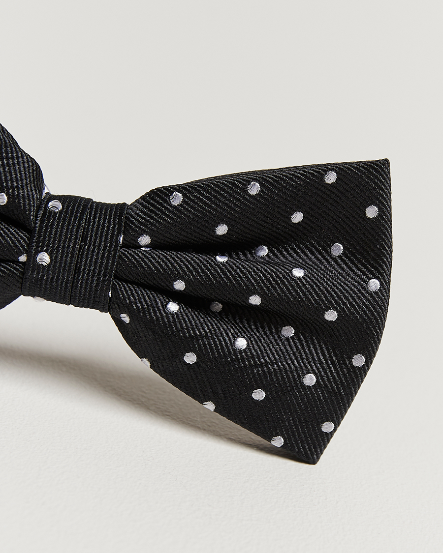 Hombres | Amanda Christensen Dot Pre Tie Silk Black/White | Amanda Christensen | Dot Pre Tie Silk Black/White
