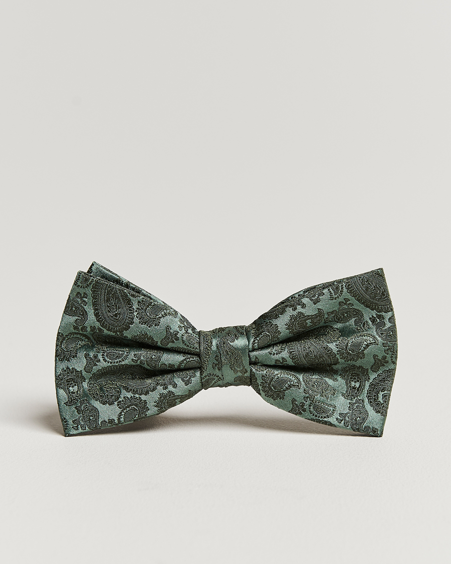 Hombres | Amanda Christensen Tonal Paisley Pre Tie Silk Olive | Amanda Christensen | Tonal Paisley Pre Tie Silk Olive