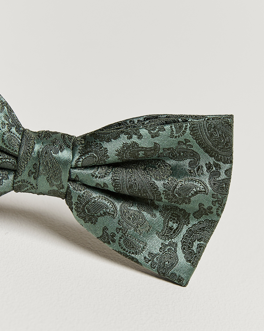 Hombres | Amanda Christensen Tonal Paisley Pre Tie Silk Olive | Amanda Christensen | Tonal Paisley Pre Tie Silk Olive