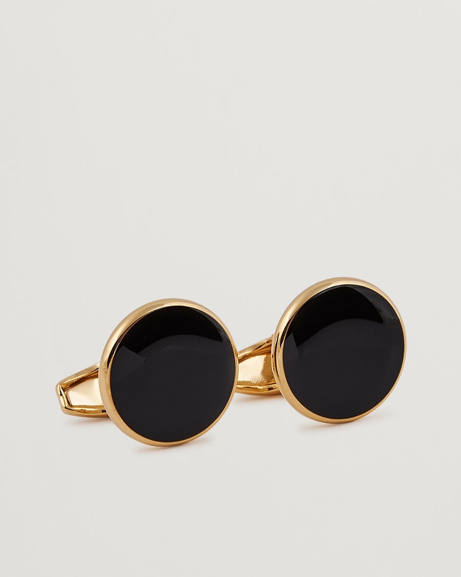 Hombres | Gemelos | Amanda Christensen | Cufflink & Shirt Studs Set Black/Gold