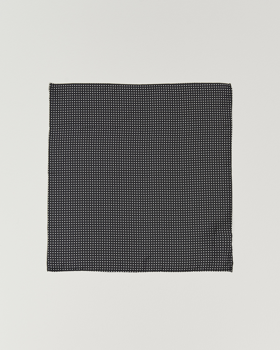 Hombres | Amanda Christensen Handkerchief Dot Silk Black | Amanda Christensen | Handkerchief Dot Silk Black