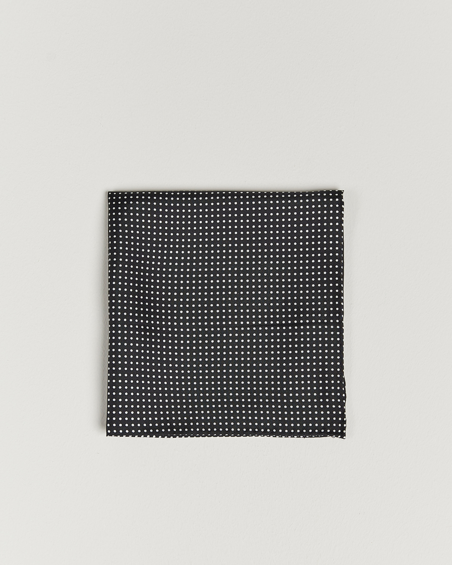 Hombres | Amanda Christensen Handkerchief Dot Silk Black | Amanda Christensen | Handkerchief Dot Silk Black