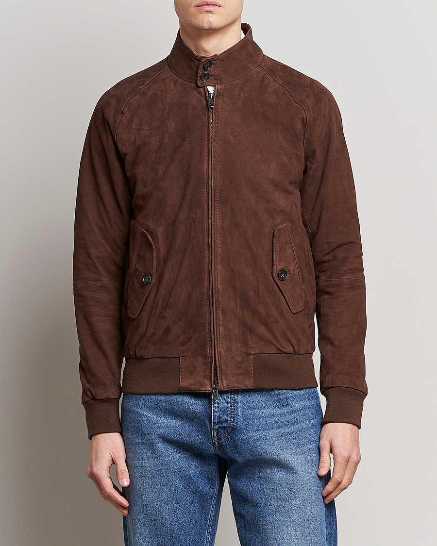 Hombres | Abrigos y chaquetas | Baracuta | G9 Suede Jacket Chocolate